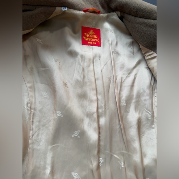 Vivienne Westwood tan beige pea coat red label size 42 - Picture 13 of 14
